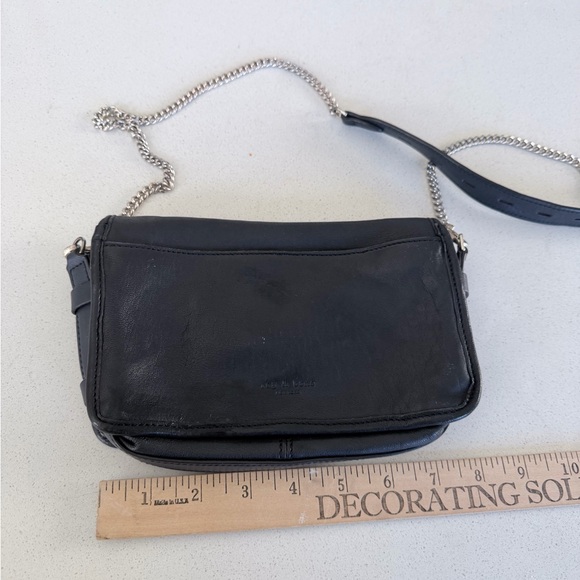 Rag and Bone Grommet Stylish Black Shoulder Bag w/ chain - Picture 6 of 13